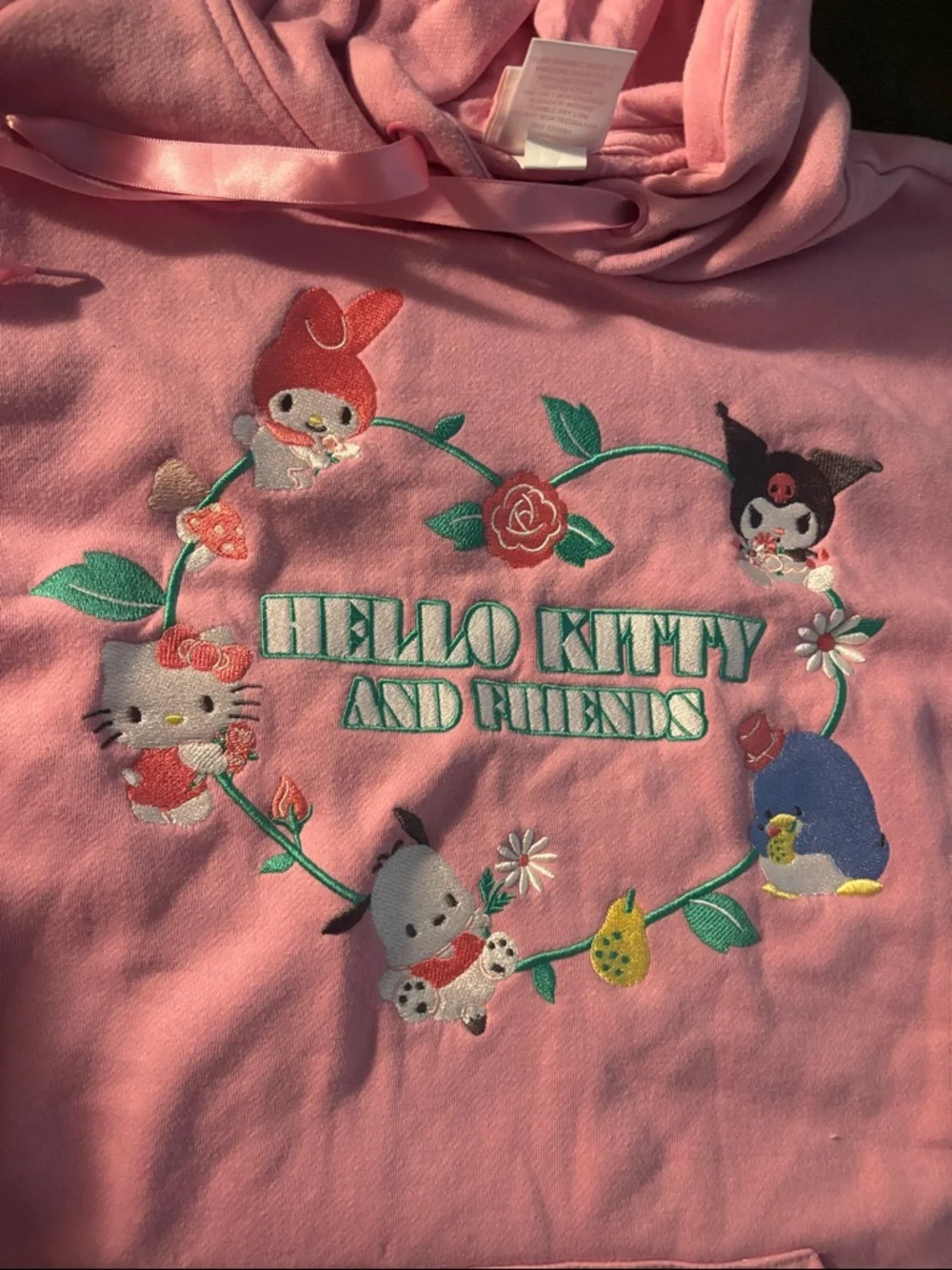Hello Kitty Pink Cozy Fleece-Lined Hoodie